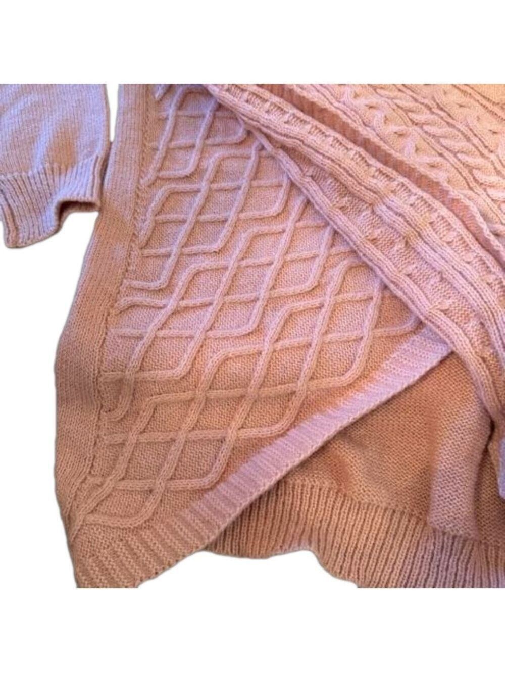 NoraCora Sweater Size S. Dusty pink/rose colored. Wrap front On Off Shoulder NEW - Picture 11 of 16